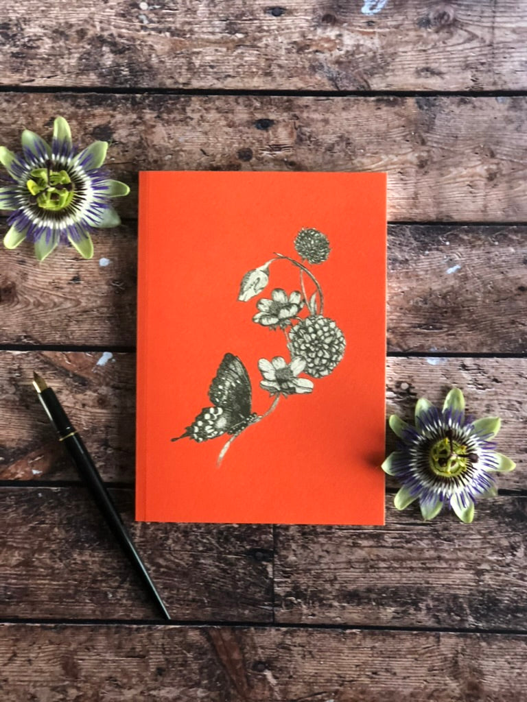 Carnet papillon, design réalisé par l'atelier des Reloups.