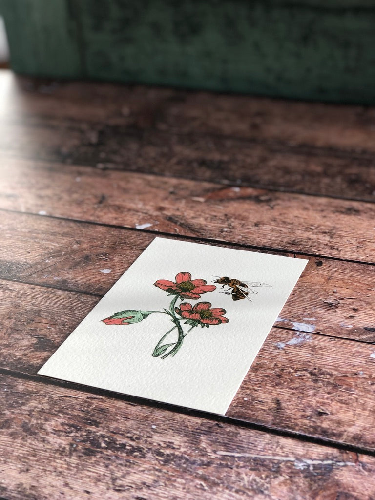 Carte postale - L'abeille