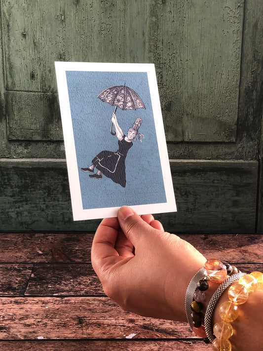 Carte postale - La bigoudène bleue