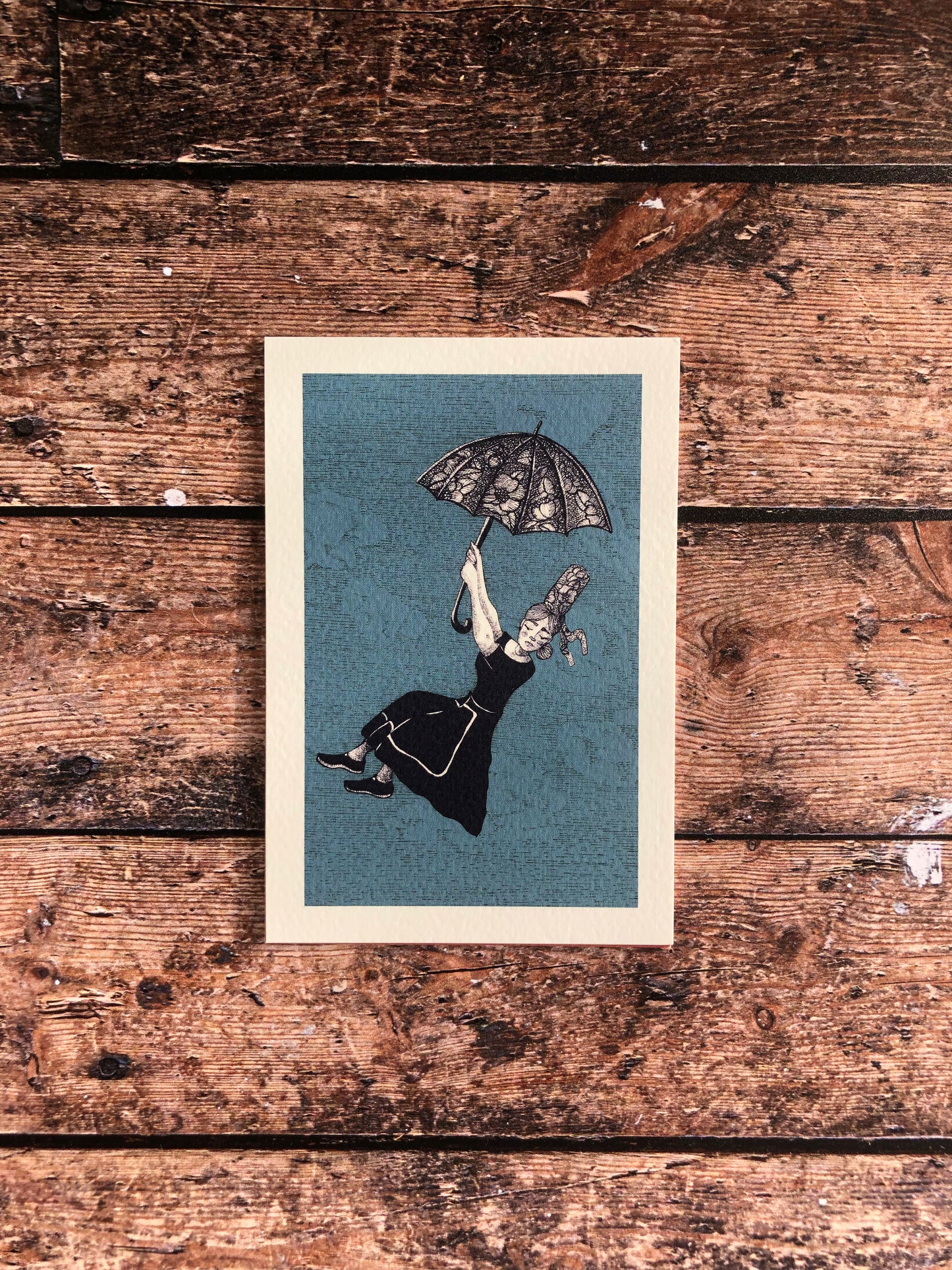 Carte postale - La bigoudène bleue