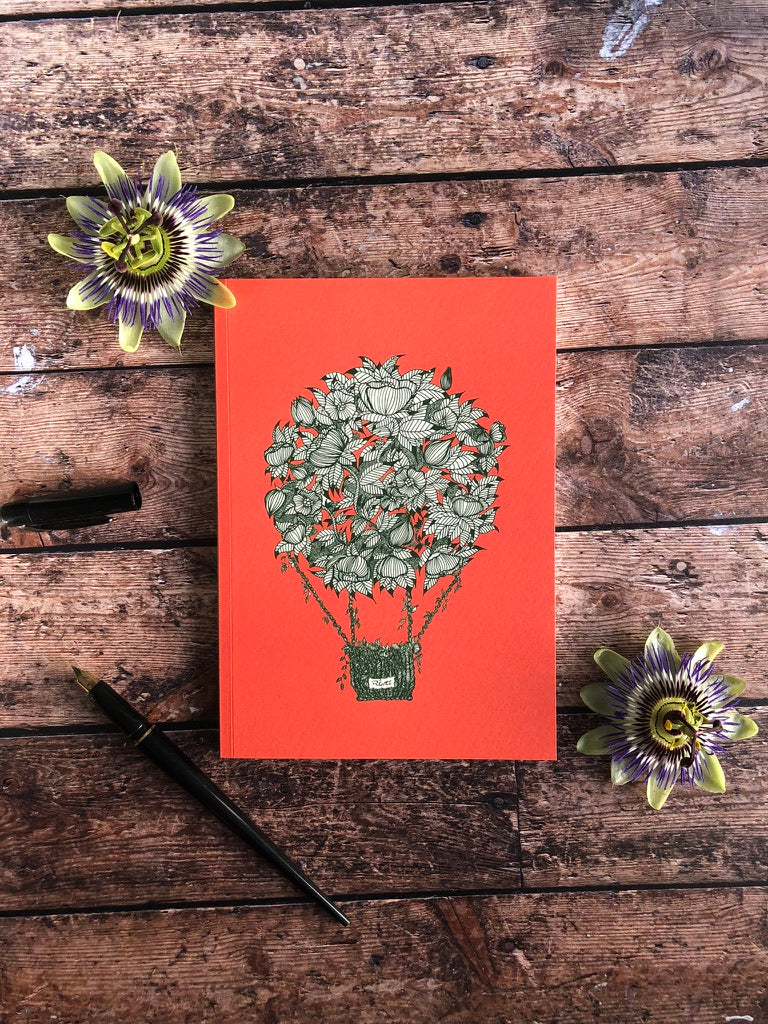 Carnet montgolfière, design réalisé par l'atelier des Reloups.