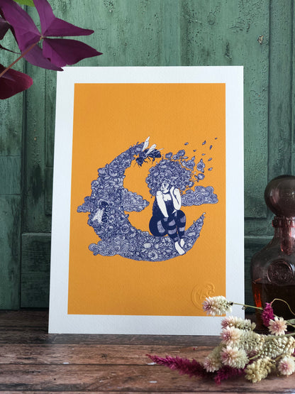 Affiche - La lune butineuse