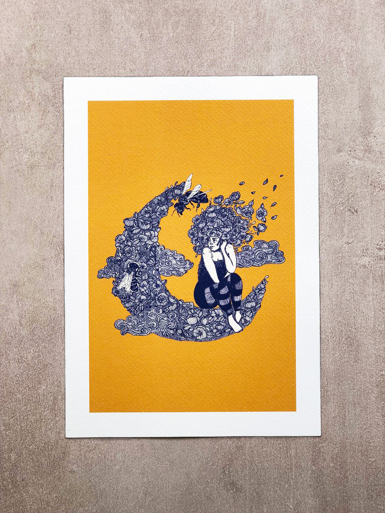 Affiche - La lune butineuse