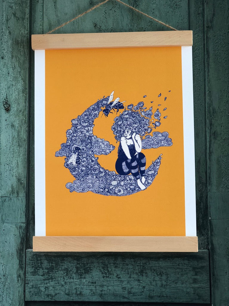 Affiche - La lune butineuse