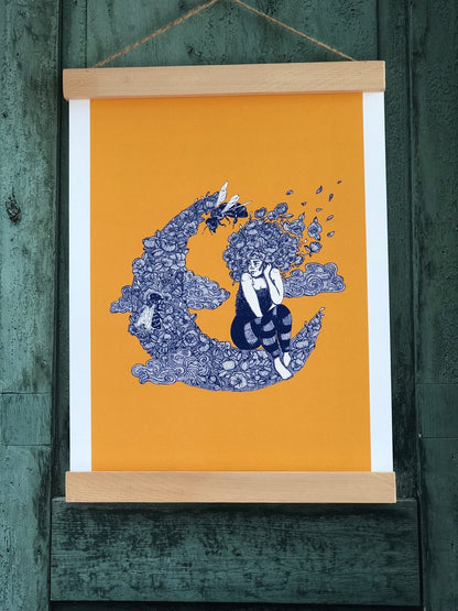 Affiche - La lune butineuse